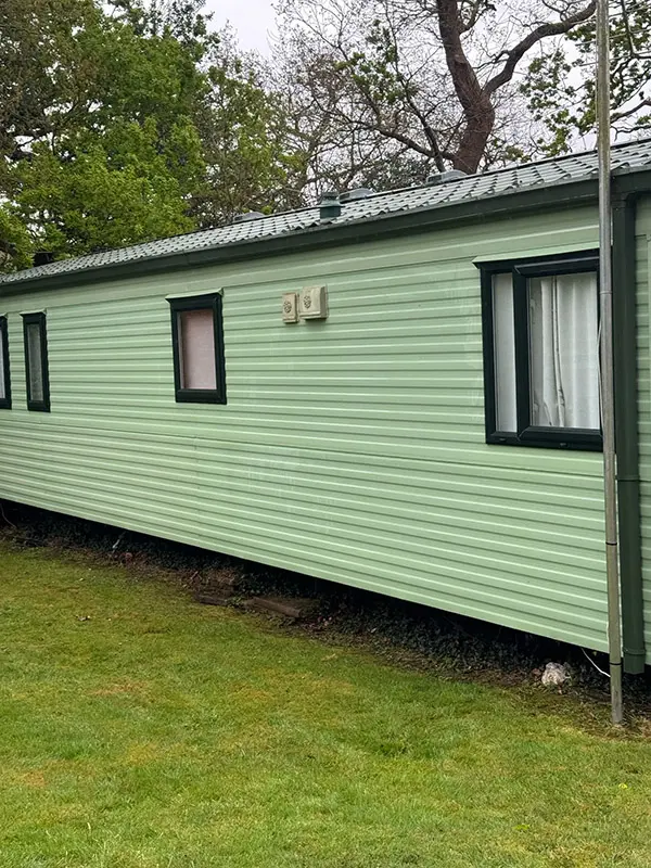 Photo of caravan prior to being cleaned by Rickard Cleaning Services, Tywyn.