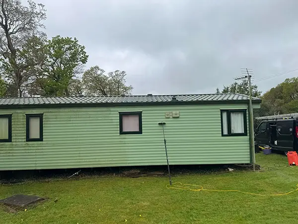 Photo of caravan prior to being cleaned by Rickard Cleaning Services, Tywyn.