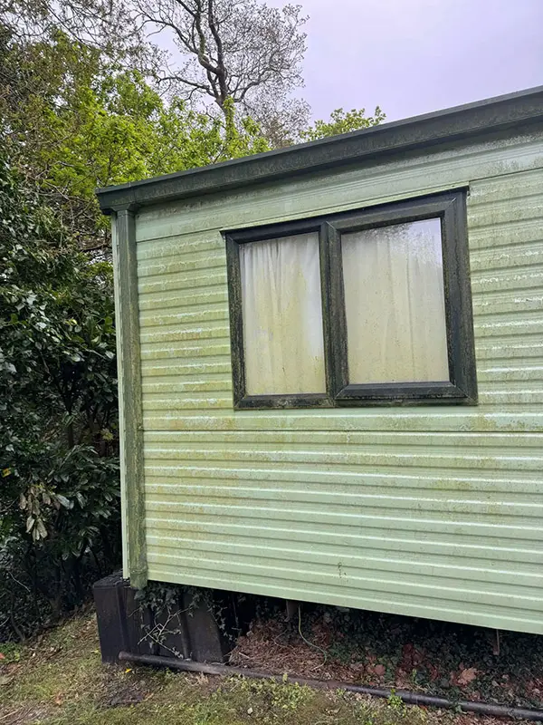 Photo of caravan prior to being cleaned by Rickard Cleaning Services, Tywyn.